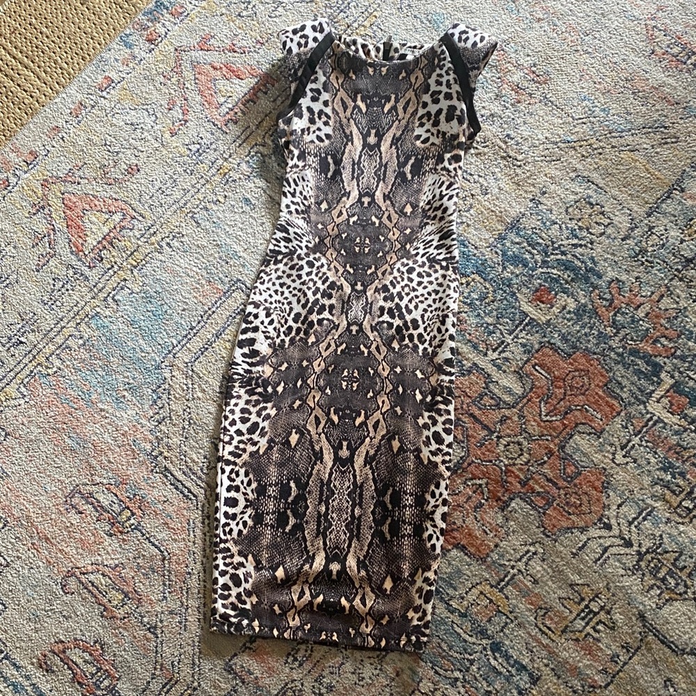 Buffalo David Bitton Animal Print Midi Dress